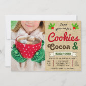 Invitation Cookies et cacao | Fête de Noël au chocolat chaud (Devant)