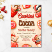 Invitation Cookies et cacao - Fête des Vacances