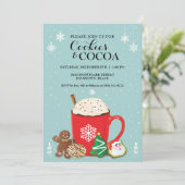 Invitation Cookies et cacao Noël Fête de Noël Invita (Debout devant)