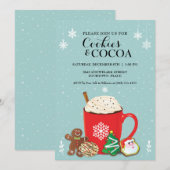 Invitation Cookies et cacao Noël Fête de Noël Invita (Devant / Derrière)