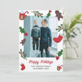 Invitation Cookies et cacao Noël Fêtes sur mesure Cute (Debout devant)