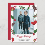 Invitation Cookies et cacao Noël Fêtes sur mesure Cute (Devant / Derrière)