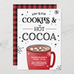 Invitation Cookies et cacao Noël Noël Chocolat chaud