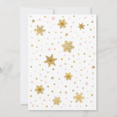 Invitation Cookies et cacao Pink Gold Winter Anniversaire (Dos)