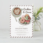 Invitation Cookies et cacao Soirée de Noël (Debout devant)