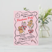 Invitation Cookies et cocktails Fête des amies de Noël (Debout devant)