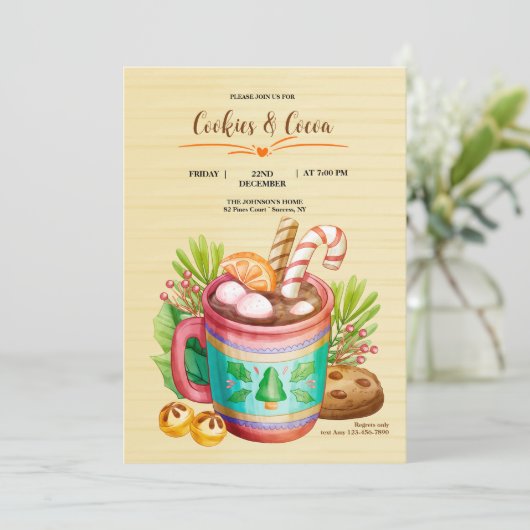 Invitation Cookies et Cocoa (Debout devant)