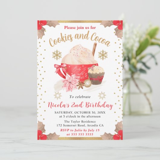 Invitation Cookies et Cocoa 2e anniversaire (Debout devant)