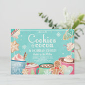Invitation Cookies Et Fête De Noël De Fête Du Coca Chaud (Debout devant)