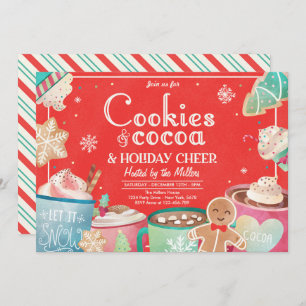 Invitation Cookies Et Fête De Noël De Fête Du Coca Chaud
