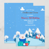 Invitation Cookies et Ourson en chocolat (Devant / Derrière)