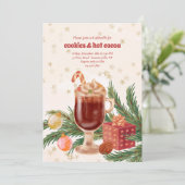 Invitation Cookies et vacances Hot Cocoa (Debout devant)