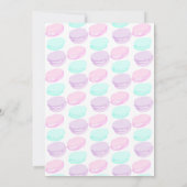 Invitation Cookies Macarons Fait dans Pastel Réception de Mar (Dos)