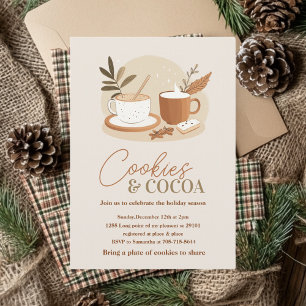 Invitation Cookies minimalistes et fête du cacao   Vacances n