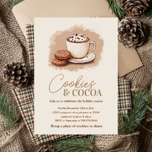 Invitation Cookies minimalistes et fête du cacao   Vacances n