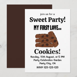 Invitation Cookies Mon Premier Amour Cookies Fête Sucrée