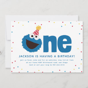 Invitation Cookies Monster One