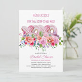 Invitation Cookies rose XOXO Fête des mariées florale vibrant (Debout devant)