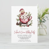 Invitation Cookies rustiques et cacao Cute Festive Festive Fê (Debout devant)