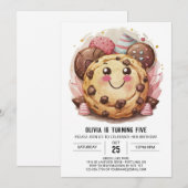 Invitation Cookies Whimsical Numériques Personnalisés Anniver (Devant / Derrière)