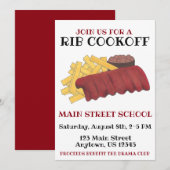 Invitation Cookoff de côte de rechange annuel Cook Off Charit (Devant / Derrière)