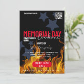 Invitation COOKOUT Memorial Day Event Flyers patriotiques (Debout devant)