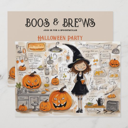 Invitation Cookup Halloween (Devant / Derrière)