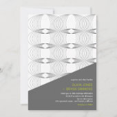 Invitation Cool Abstrait Art Moderne Boucles de Mod Mariage I (Devant)