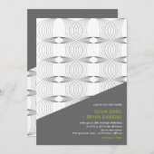 Invitation Cool Abstrait Art Moderne Boucles de Mod Mariage I (Devant / Derrière)