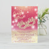 Invitation Cool Adorable Masquerade charmant (Debout devant)