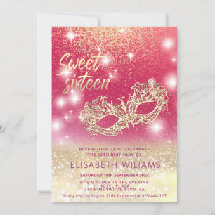 Invitation Cool Adorable Masquerade charmant