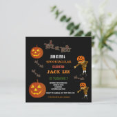 Invitation Cool amusant Halloween Trick ou traitement Anniver (Debout devant)