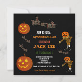 Invitation Cool amusant Halloween Trick ou traitement Anniver (Devant)