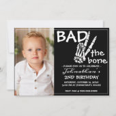 Invitation Cool Bad Two The Bone Halloween 2e fête d'annivers (Devant)
