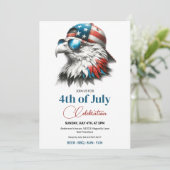 Invitation Cool Bald Eagle 4 juillet (Debout devant)