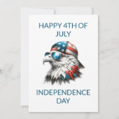 Invitation Cool Bald Eagle 4 juillet (Dos)