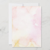 Invitation Cool Bleu Aquarelle Memphis Chic Mariage (Dos)