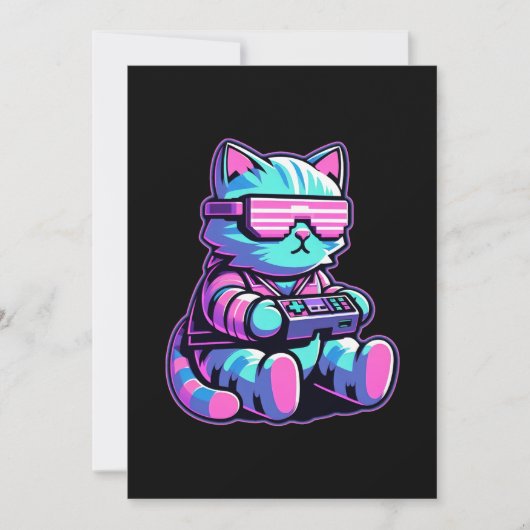 Invitation Cool Cat Gamer (Devant)