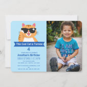 Invitation Cool Chat Funny mignon photo d'anniversaire de l'e (Devant)