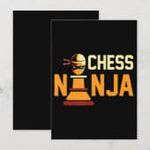 Invitation Cool Chess Ninja Chess Lovers Cadeau (Devant / Derrière)