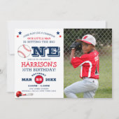 Invitation Cool classique de baseball enfants photo Anniversa (Devant)