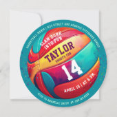 Invitation Cool Colorful Sport Slam Dunk Basketball Anniversa (Devant)