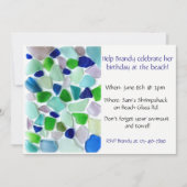 Invitation Cool Colours Sea Glass Beach (Devant)