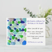 Invitation Cool Colours Sea Glass Beach (Debout devant)