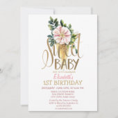 Invitation Cool Crème glacée Fleur rayée Anniversaire (Devant)