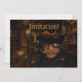 Invitation Cool Custom Steampunk Imaginaire Capitaine Sean (Devant)