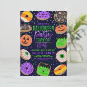 Invitation Cool Cute Parties scintillant Confetti Donuts Hall (Debout devant)