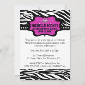 Invitation Cool de diplôme du Zebra Princess 2012 (Dos)