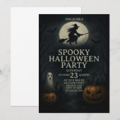 Invitation Cool déplaisant Éffrayant Halloween Fête Invitatio (Devant / Derrière)