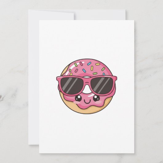 Invitation Cool Donut with Sunglasses (Devant)